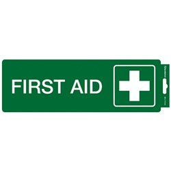 SANDLEFORD SIGNS SELF ADHESIVE 330x95mm First Aid